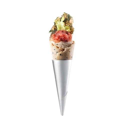 Mini Cono de Sésamo con Salmón Ahumado